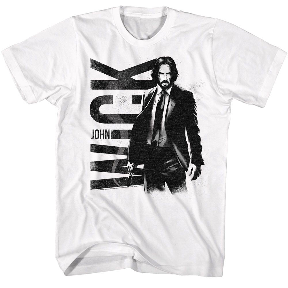 White John Wick t-shirt featuring John Wick BW John Wick design