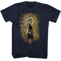 Navy John Wick t-shirt featuring John Wick Gold Halo design