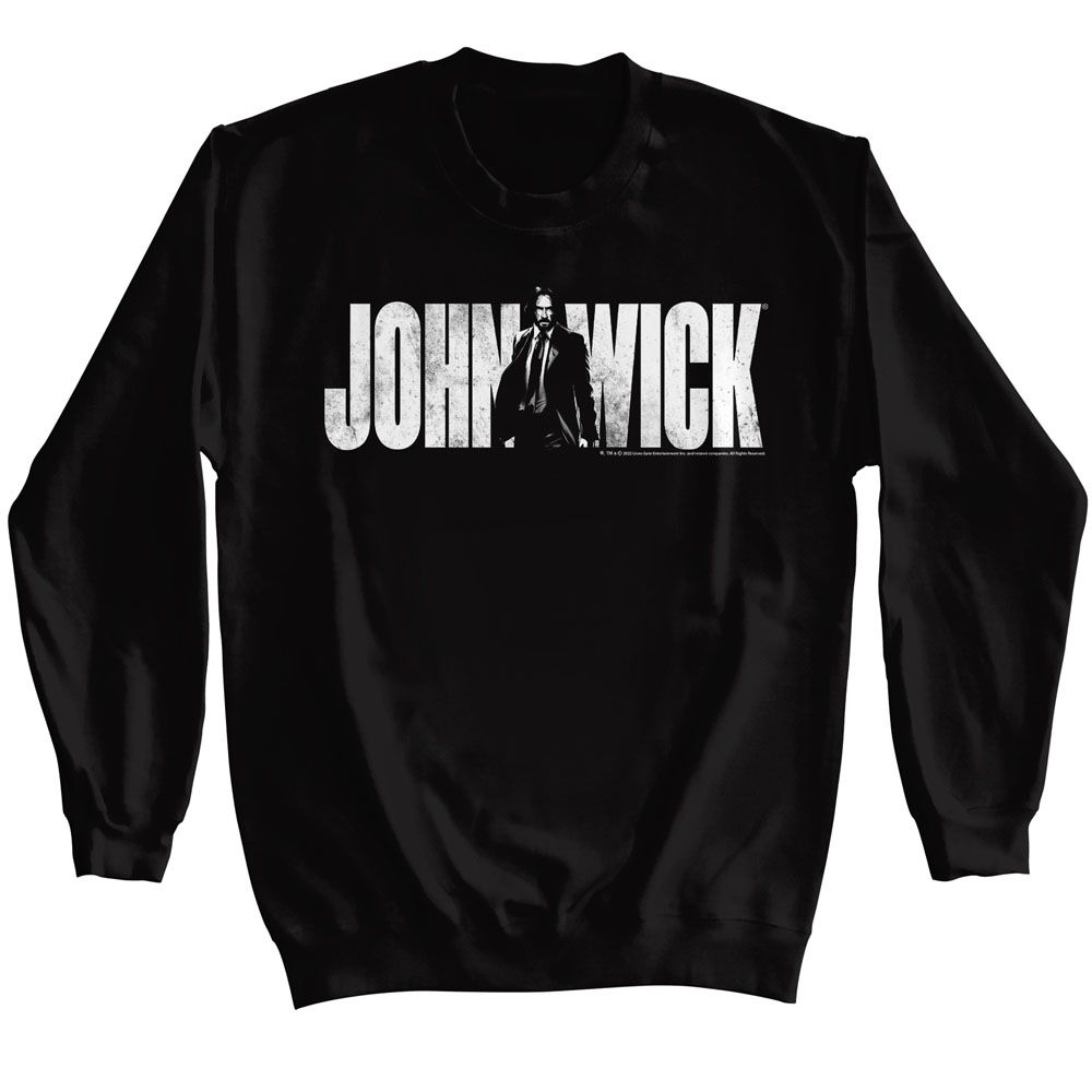 Black John Wick sweatshirt featuring John Wick name treatment design