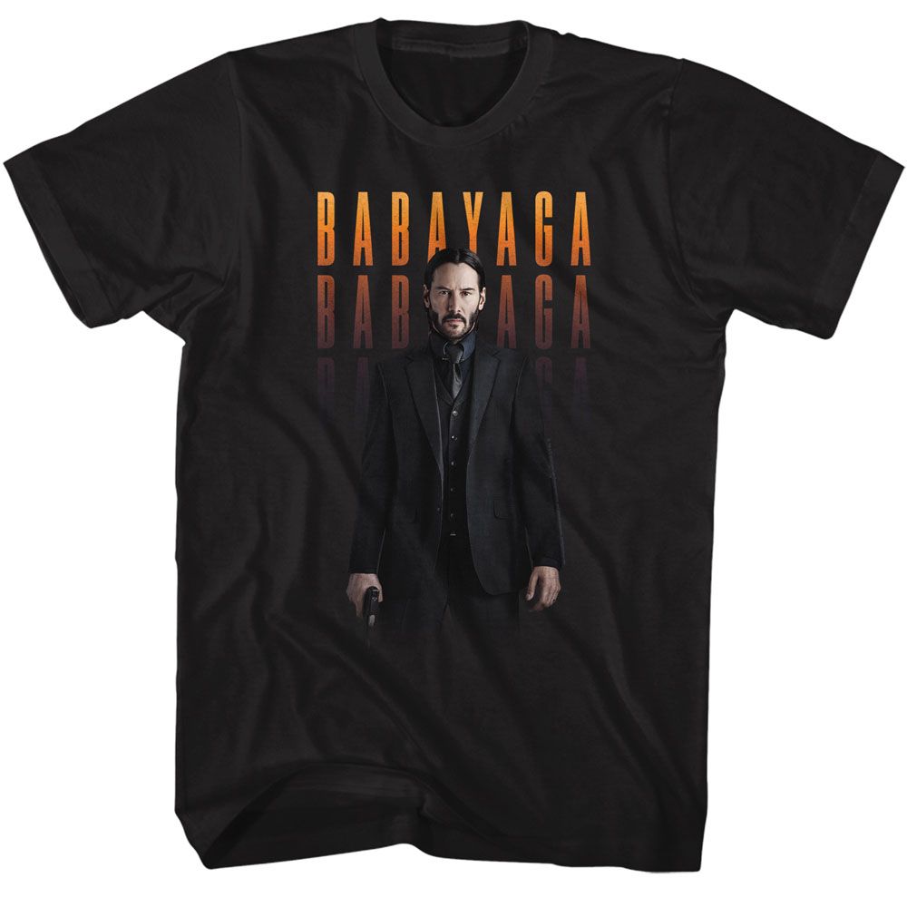 Black John Wick t-shirt featuring John Wick Baba Yaga design