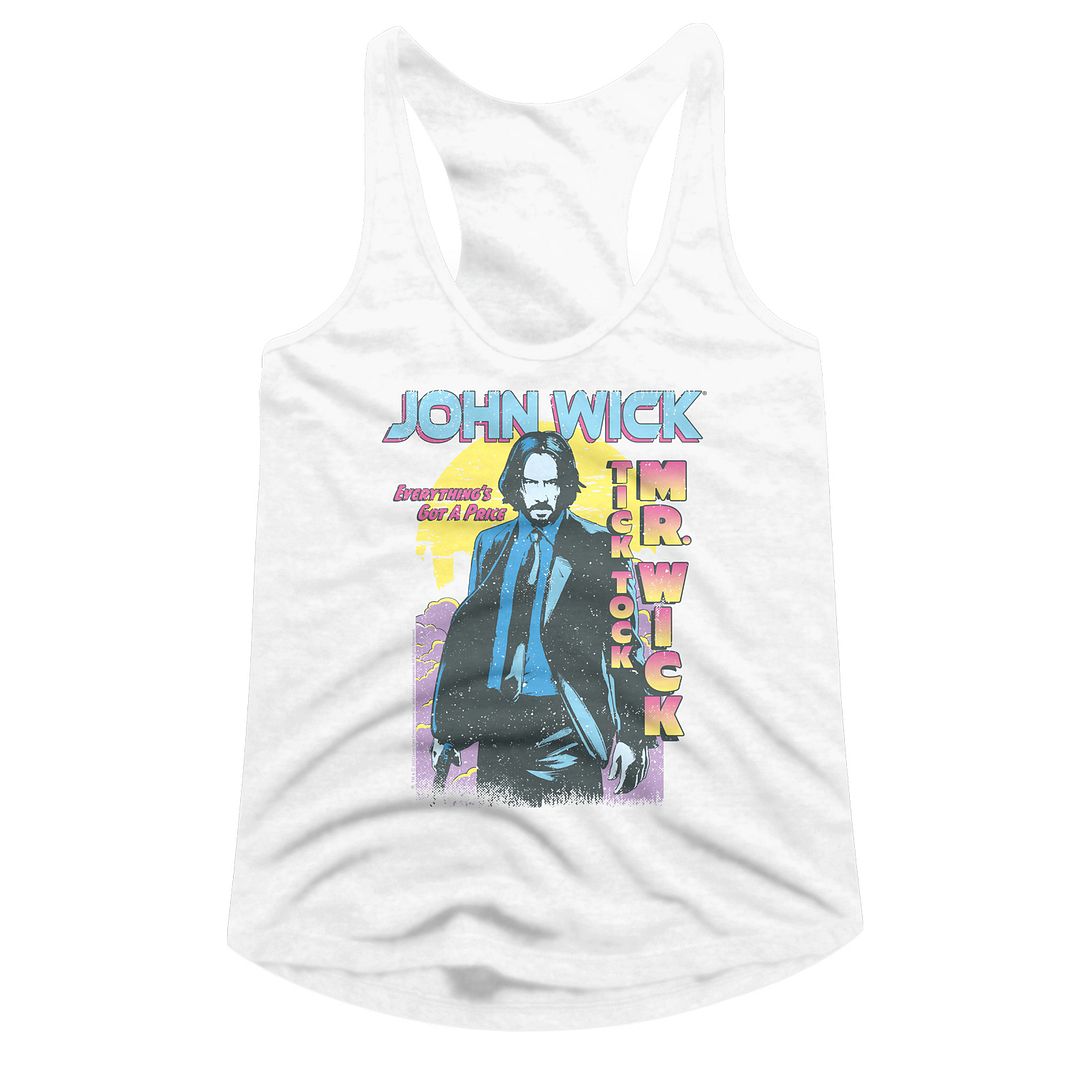 John Wick Ladies Racerback - Tick Tock Mr Wick