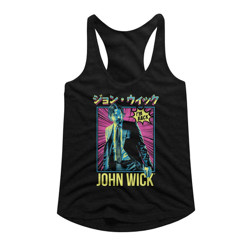 John Wick Ladies Racerback - Neon Manga