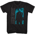 Black John Wick t-shirt featuring John Wick Vertical Text And Rectangle design