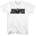 White John Wick t-shirt featuring John Wick With Name design