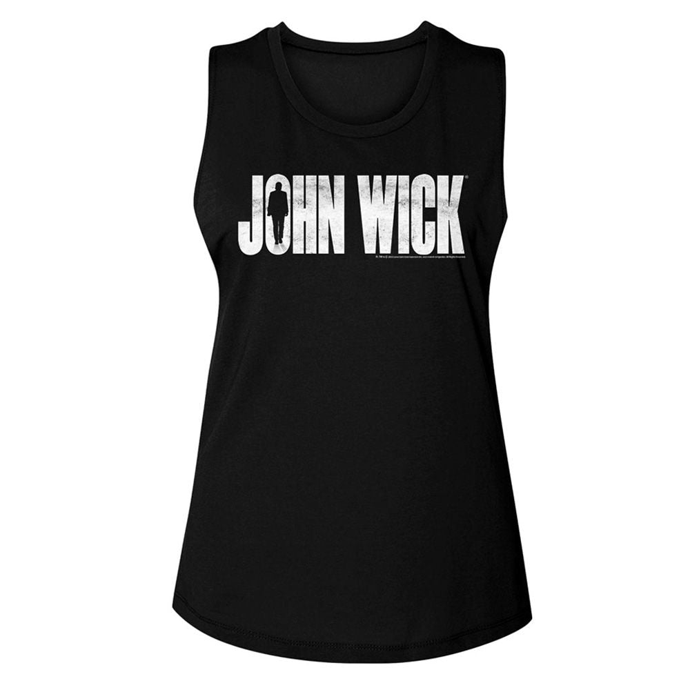 John Wick Ladies Muscle Tank - Silhouette