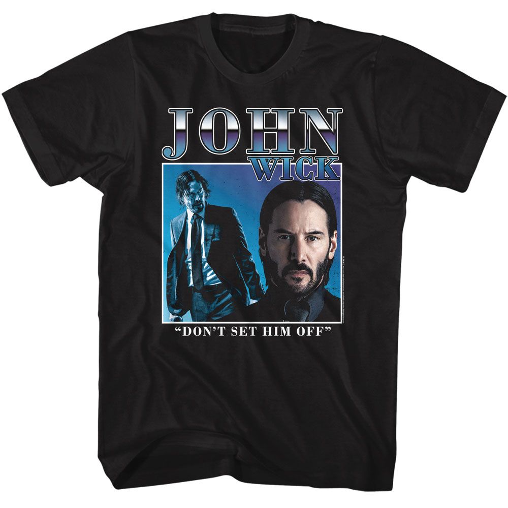 Black John Wick t-shirt featuring John Wick Duo Image Box design