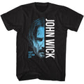 Black John Wick t-shirt featuring John Wick Half Face design