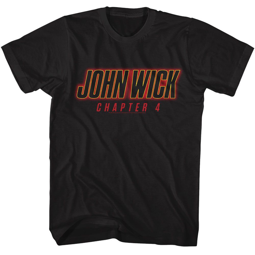 Black John Wick t-shirt featuring John Wick Chapter 4 Logo design