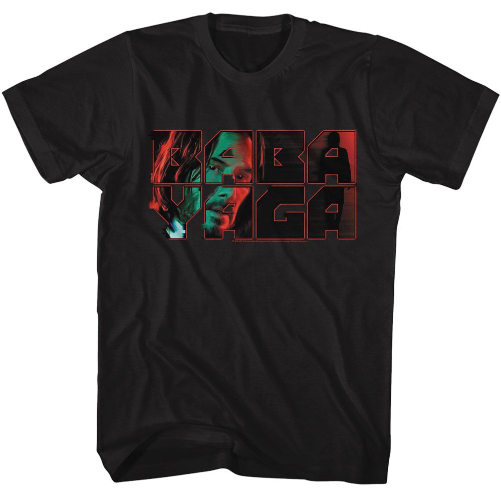 Black John Wick t-shirt featuring John Wick Baba Yaga Inlay design