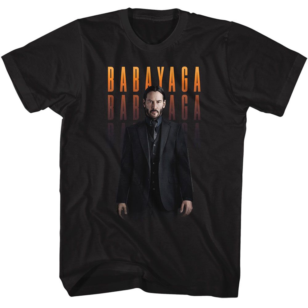 Black John Wick t-shirt featuring John Wick Baba Yaga No Gun design