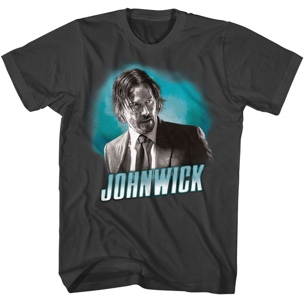 Smoke gray John Wick t-shirt featuring John Wick Cloudy design