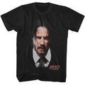Black John Wick t-shirt featuring John Wick Large With Logo design