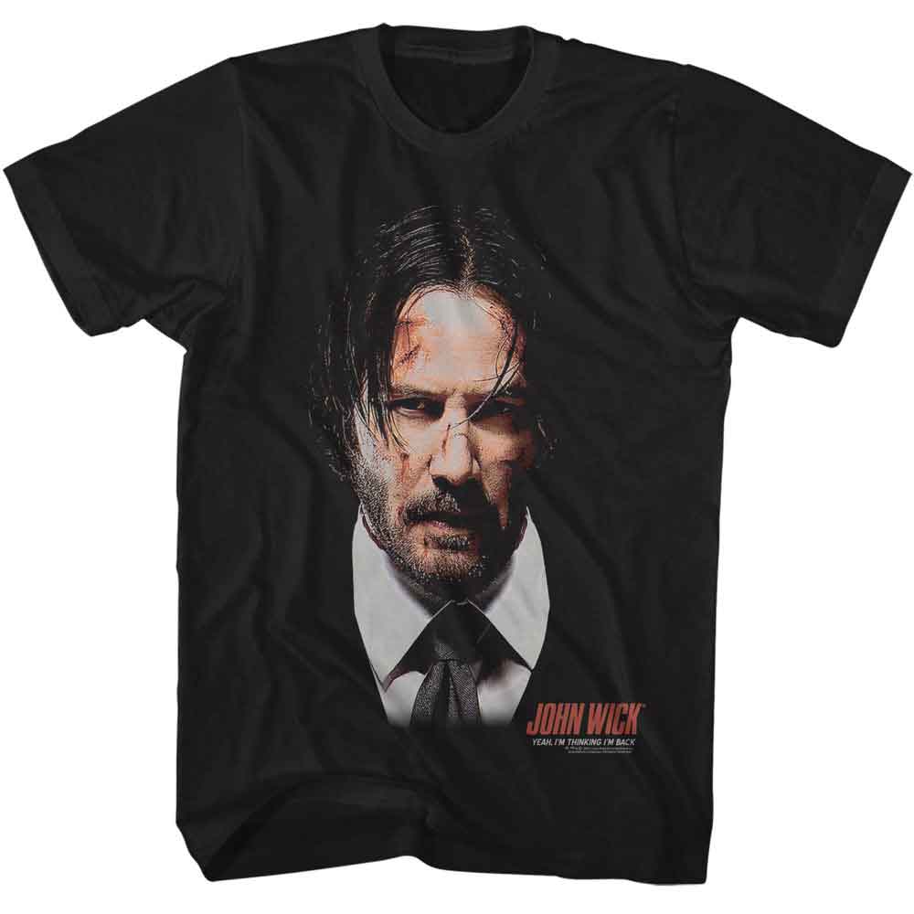 Black John Wick t-shirt featuring John Wick Large With Logo design