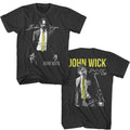 Smoke gray John Wick t-shirt featuring John Wick Baba Yaga Set Off design (front and back)