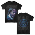 Black John Wick t-shirt featuring John Wick If You Want Peace design (front and back)