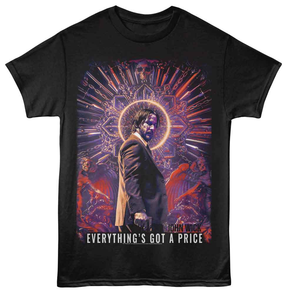 Black John Wick t-shirt featuring John Wick Everything's Got A Price design