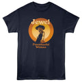 Navy Jewel t-shirt featuring Jewel Freewheelin' Circle design