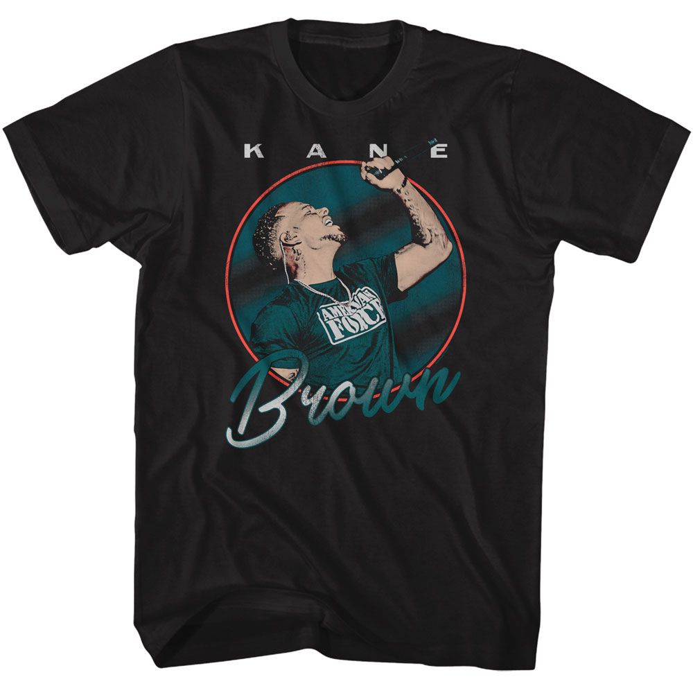Black Kane Brown t-shirt featuring Kane Brown In Circle design