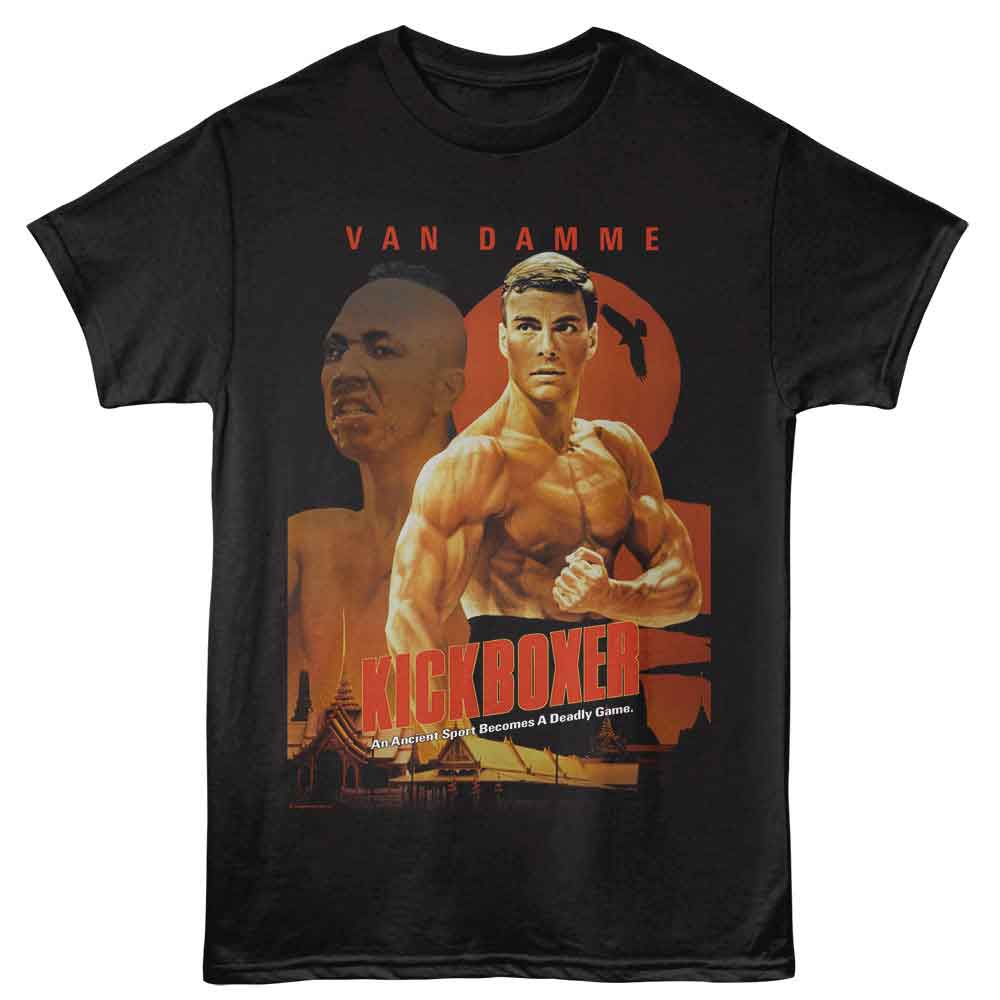 Black Kickboxer t-shirt featuring Kickboxer 1989 movie poster design