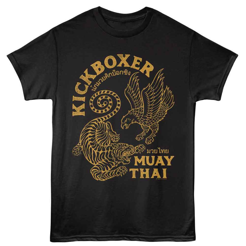 Black Kickboxer t-shirt featuring Kickboxer Tiger Eagle 2 design