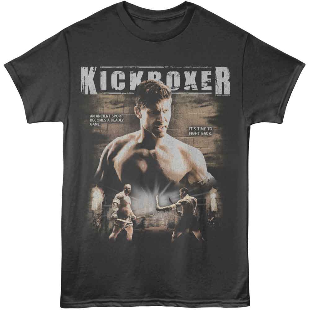 Smoke gray Kickboxer t-shirt featuring Kickboxer Fight Scene design