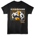 Black Kickboxer t-shirt featuring Kickboxer Splatter Repeat Text design