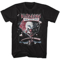 Black Killer Klowns from Outer Space t-shirt featuring Killer Klowns from Outer Space 1988 movie poster design