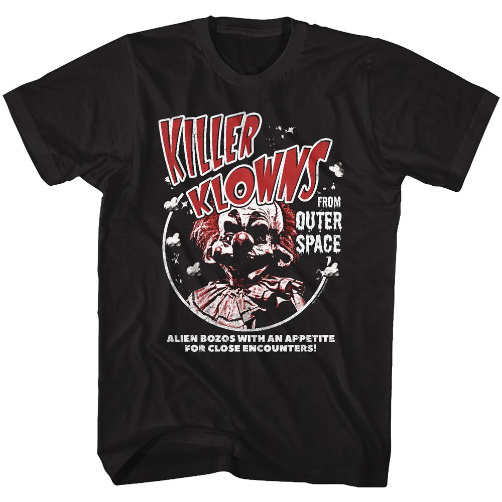Black Killer Klowns from Outer Space t-shirt featuring Killer Klowns Alien Bozos design