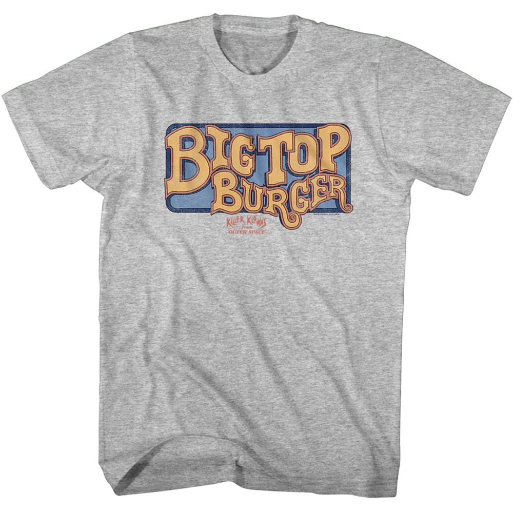 Gray heather Killer Klowns from Outer Space t-shirt featuring Killer Klowns Big Top Burger design