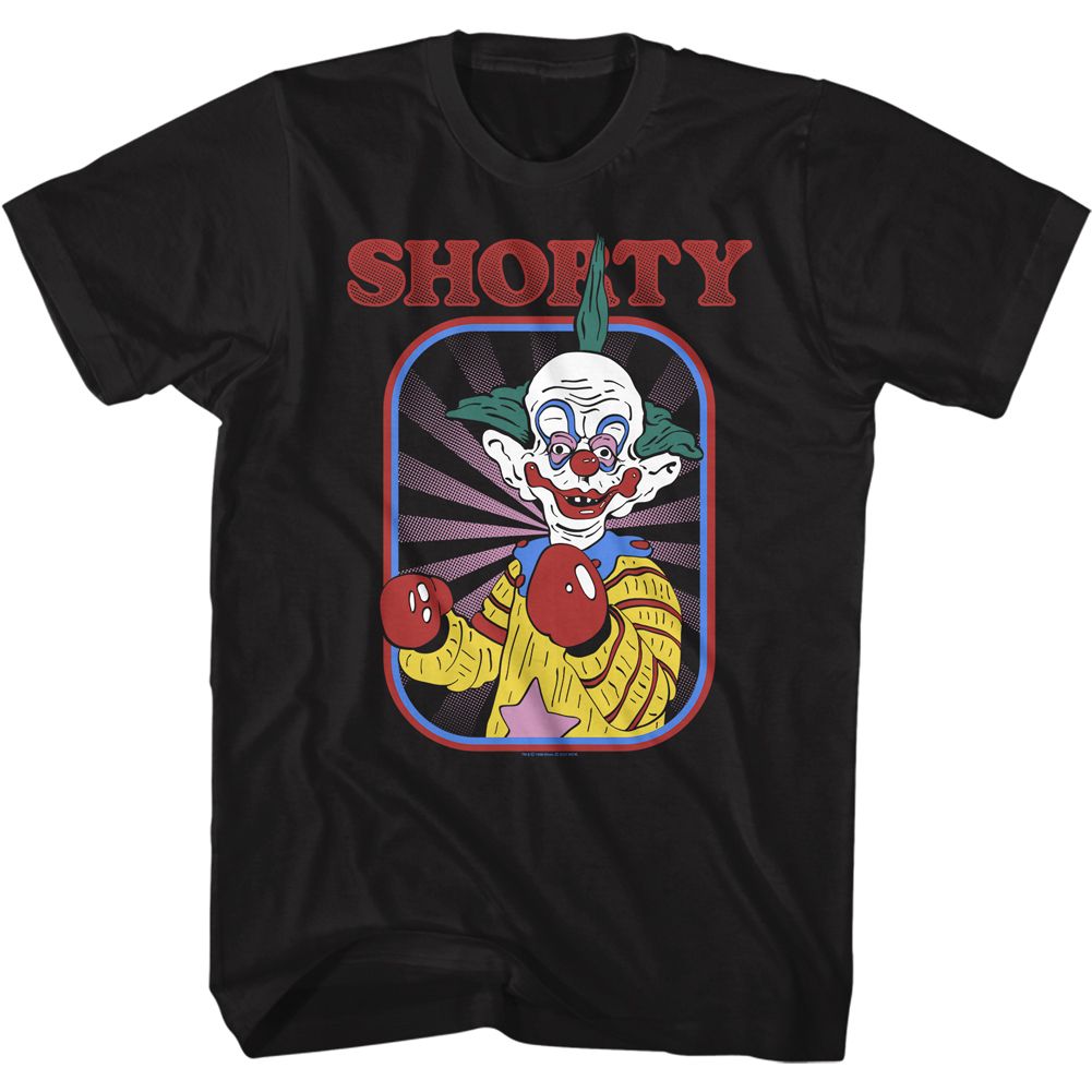 Black Killer Klowns from Outer Space t-shirt featuring Killer Klowns Shorty design