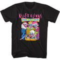 Black Killer Klowns from Outer Space t-shirt featuring Killer Klowns Pizza Deliveries design