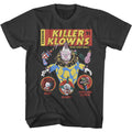 Smoke gray Killer Klowns from Outer Space t-shirt featuring Killer Klowns Comic Cover design
