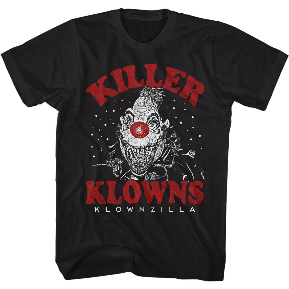Black Killer Klowns from Outer Space t-shirt featuring Killer Klowns Klownzilla design