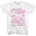 White Killer Klowns from Outer Space t-shirt featuring Killer Klowns Klown Flyer design