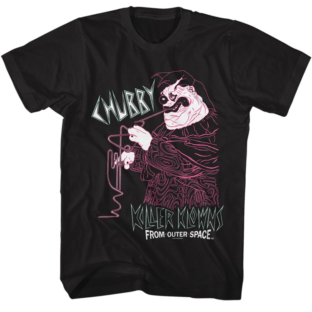 Black Killer Klowns from Outer Space t-shirt featuring Killer Klowns Chubby design