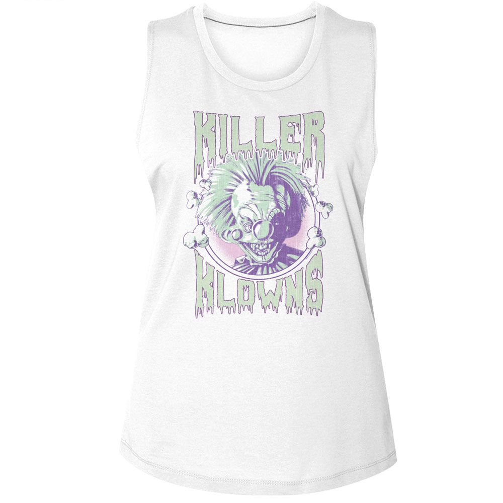 Killer Klowns from Outer Space Ladies Muscle Tank - Pastel Popcorn