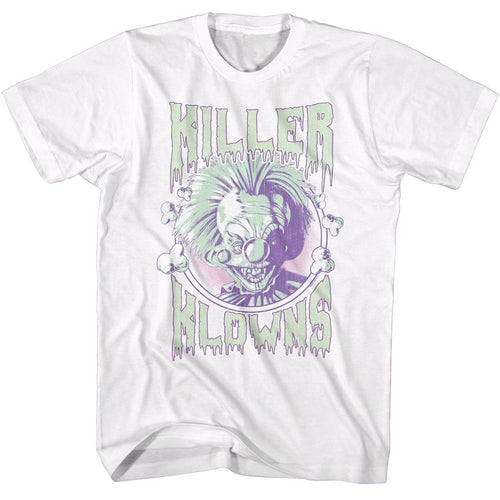 White Killer Klowns from Outer Space t-shirt featuring Killer Klowns Pastel Popcorn design