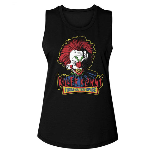Killer Klowns from Outer Space Ladies Muscle Tank - Head And Logo