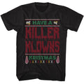 Black Killer Klowns from Outer Space t-shirt featuring Killer Klowns Ugly Sweater design