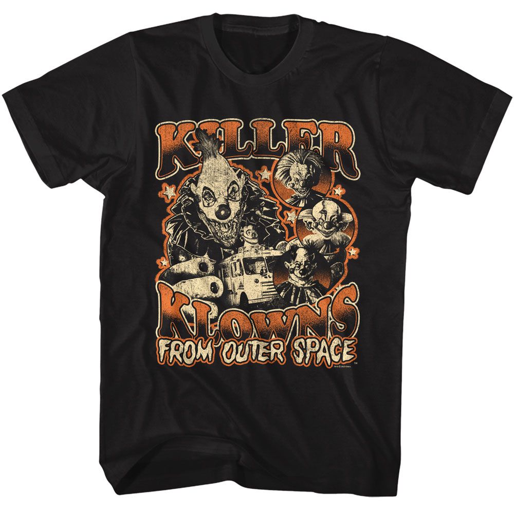 Black Killer Klowns from Outer Space t-shirt featuring Killer Klowns Halloween Klowns design