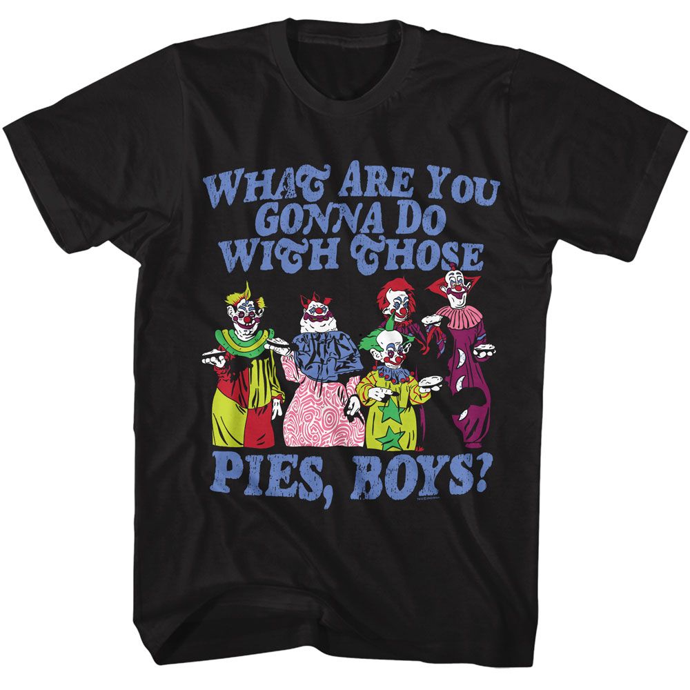 Black Killer Klowns from Outer Space t-shirt featuring Killer Klowns Pies design