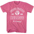 Retro Pink Heather Killer Klowns from Outer Space t-shirt featuring a Killer Klowns Kollege design