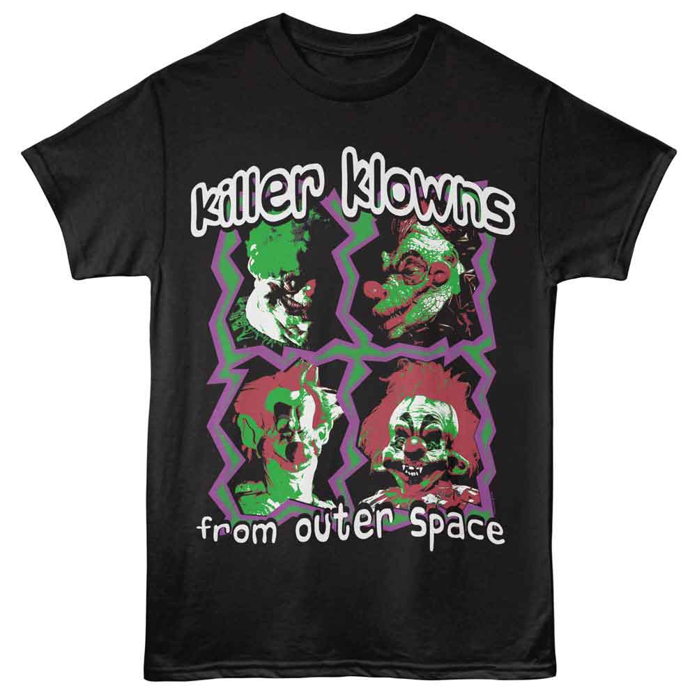 Black Killer Klowns from Outer Space t-shirt featuring a Framed design