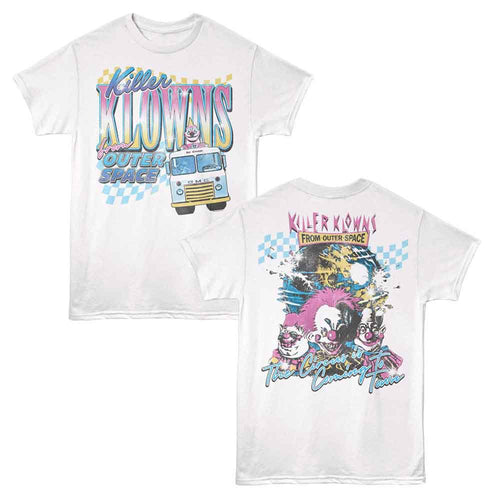 White Killer Klowns from Outer Space t-shirt featuring an Ice Cream Pastel design