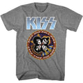 Graphite heather KISS t-shirt featuring KISS Big Blue Logo design