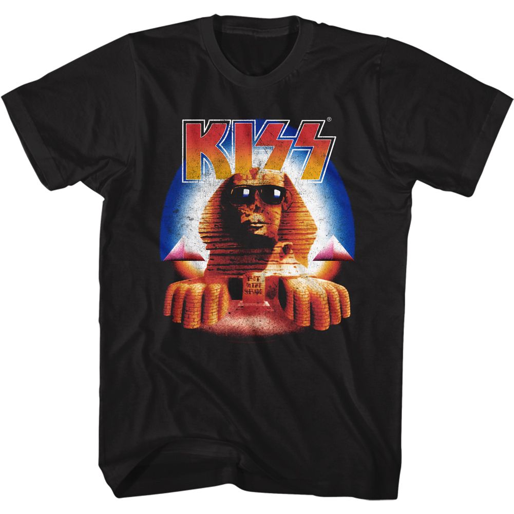 Black KISS t-shirt featuring KISS Hot In The Shade Sphinx design
