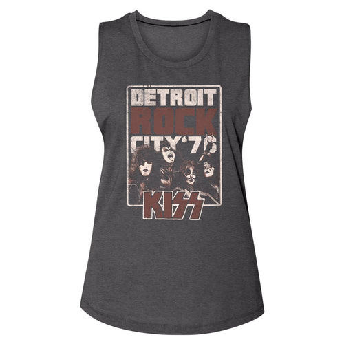 KISS Ladies Muscle Tank - Detroit Rock City