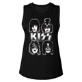 KISS Ladies Muscle Tank - Band Faces