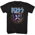 Black KISS t-shirt featuring KISS Skull Circle design