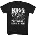 Black KISS t-shirt featuring KISS Let Me Go design
